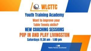 Youth Table Tennis Training Academy Pop in and Play Livingston